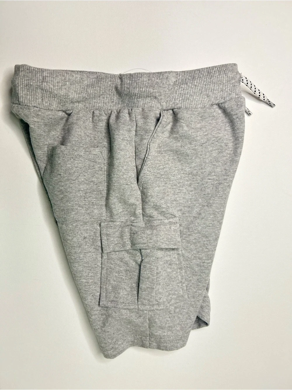 Free Planet Gray Cargo Sweat Shorts with Drawstring Boys 6 cotton blend